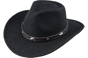 Western Cowboy Cowgirl Hat for Kids Boys Girls Felt Fedora Hats (for Kids 3-6 Years)