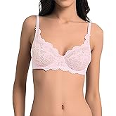 Women's Lace Underwire Unlined Full Coverage Bra - Microfiber