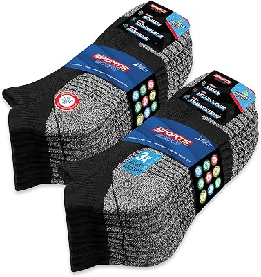 Chaussettes Homme Femme Sport 43-46 Socquettes Basses Courtes - Lot de 10 Paires (EU 43 46, Noir S)
