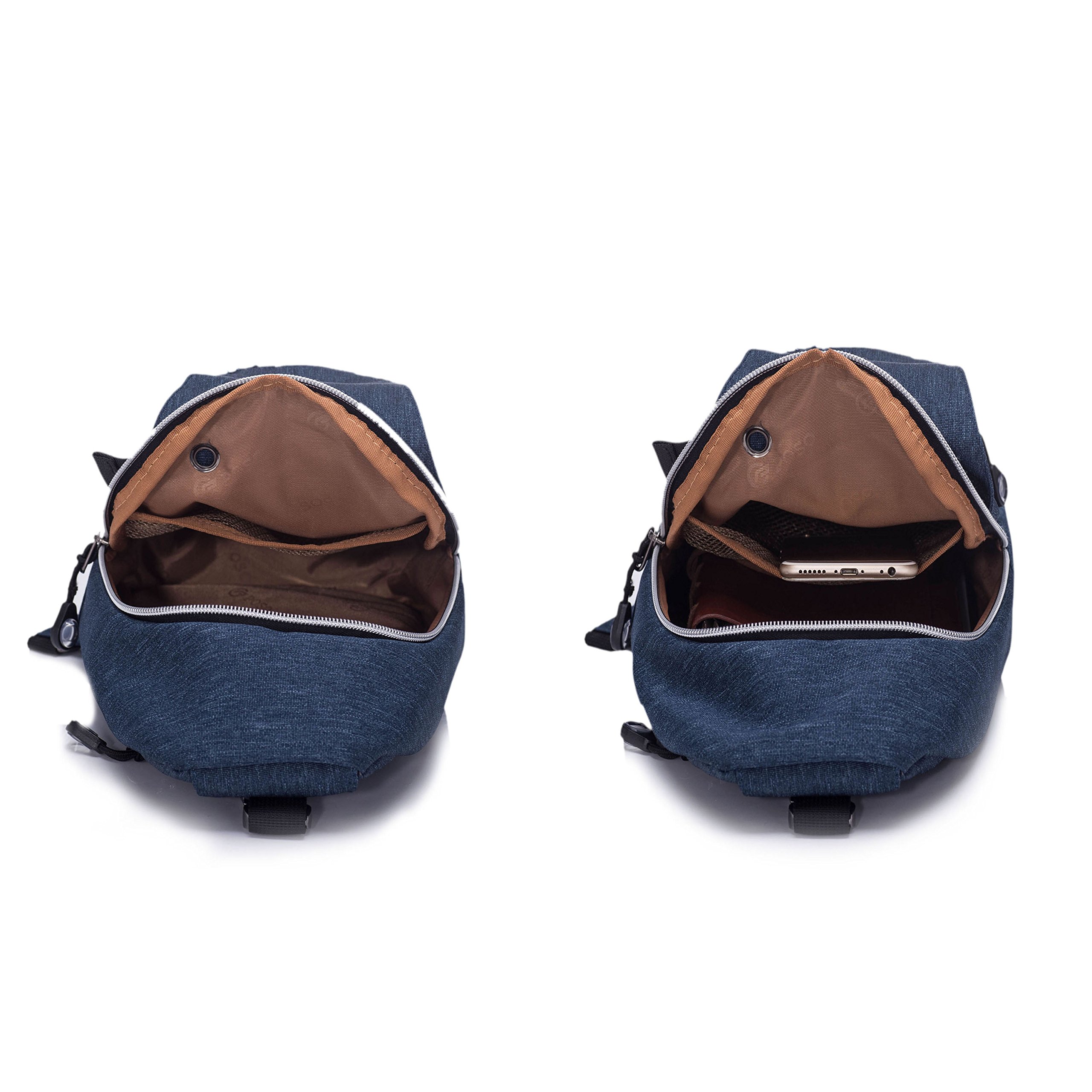 Bolso de Pecho Hombres Sling Crossbody Bolsa Ciclismo Senderismo Saco Satchel al Aire Libre Casual triángulo Paquetes Mochilas Cruzadas-Azul-1