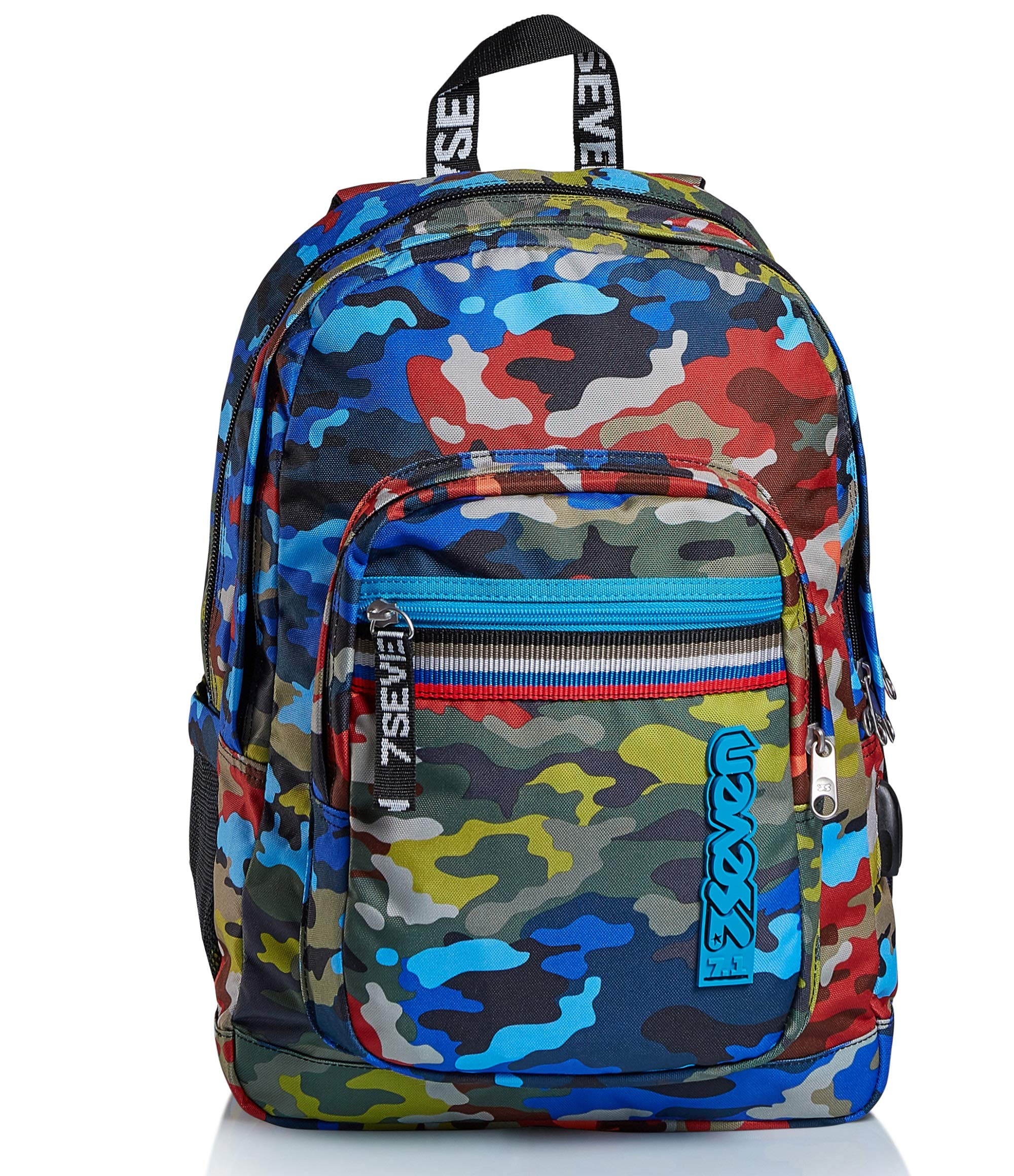 Seven School Backpack - Double Compartment - Freethink - Adventure Camo - School and Leisure