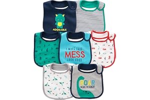 Simple Joys by Carter's Baby Boy's 7-Pack Teething Bib, Blue, One Size