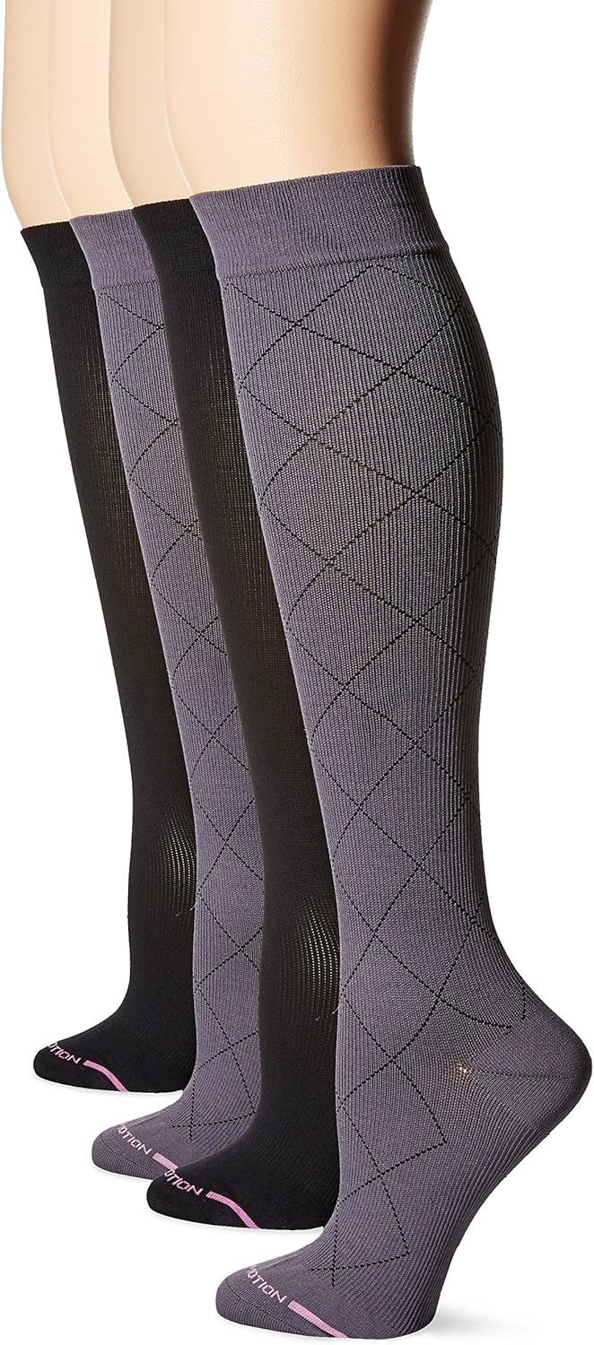 Soxland Women's 2Pack Dr. Motion Compression SocksNylon Diamonds