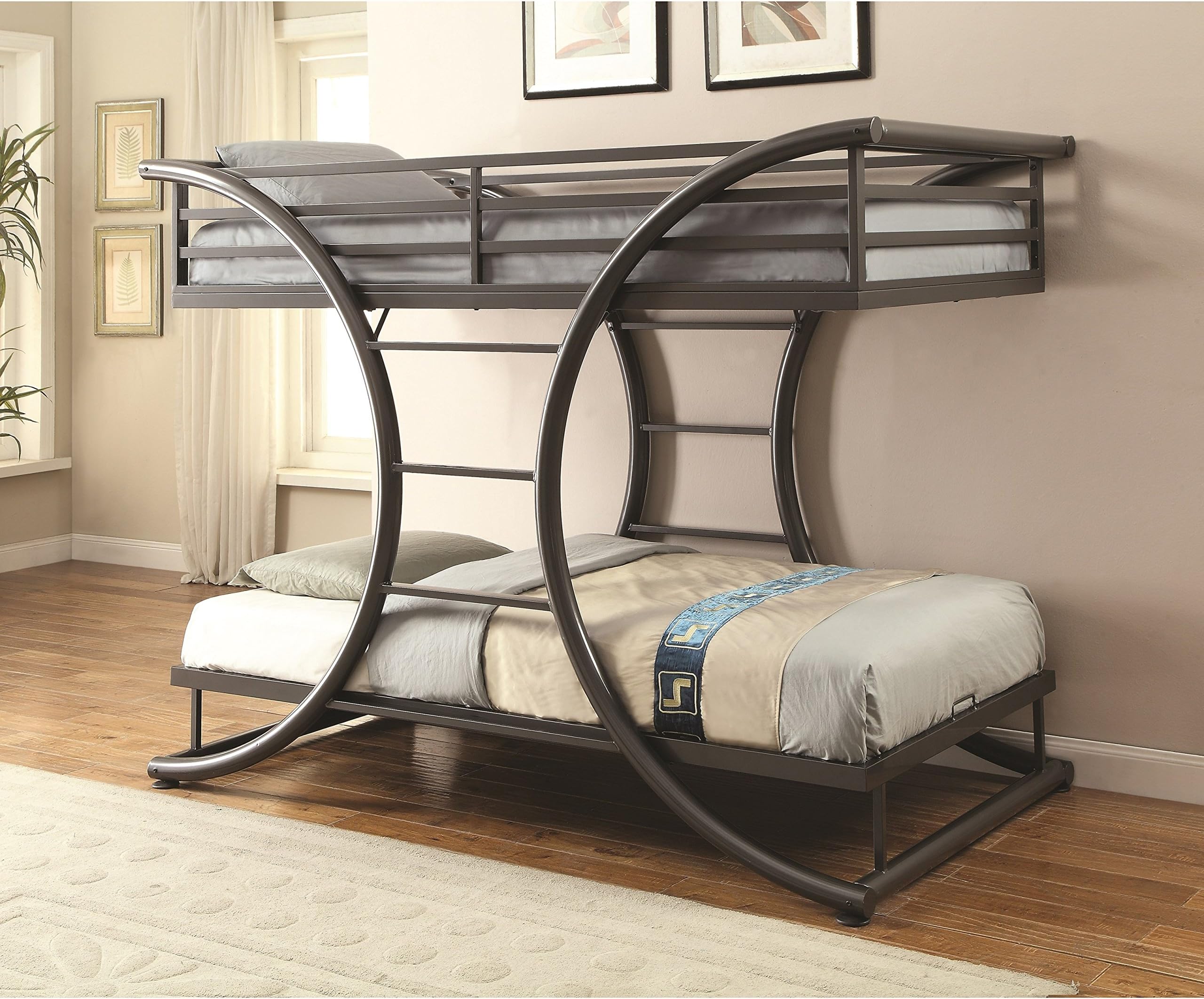 Coaster Twin/Twin Bunk Bed (Gunmetal), 461078