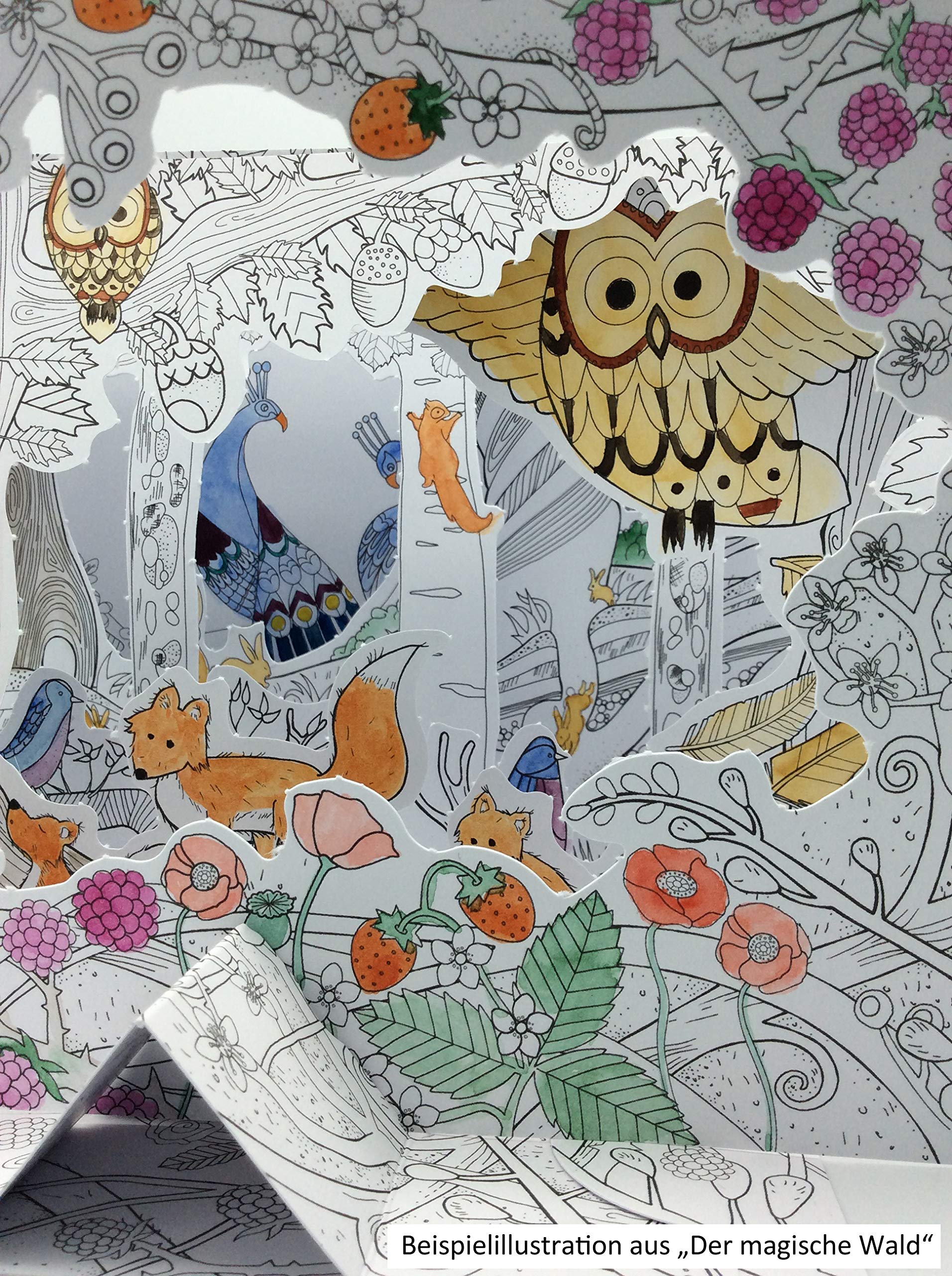 Der Magische Wald 3d Bilderwelten Zum Ausmalen Und Gestalten Amazon De Hurst Ceri Hurst Ceri Bar Judith Bucher