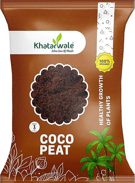 Khatarwale - Organic Cocopeat 1kg Ready to Use Compost for Home-Office, Indoor-Outdoor Plants, Gardens
