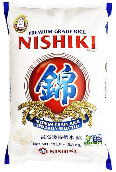 NISHIKI PREMIUM RICE, MEDIUM GRAIN,15 POUND