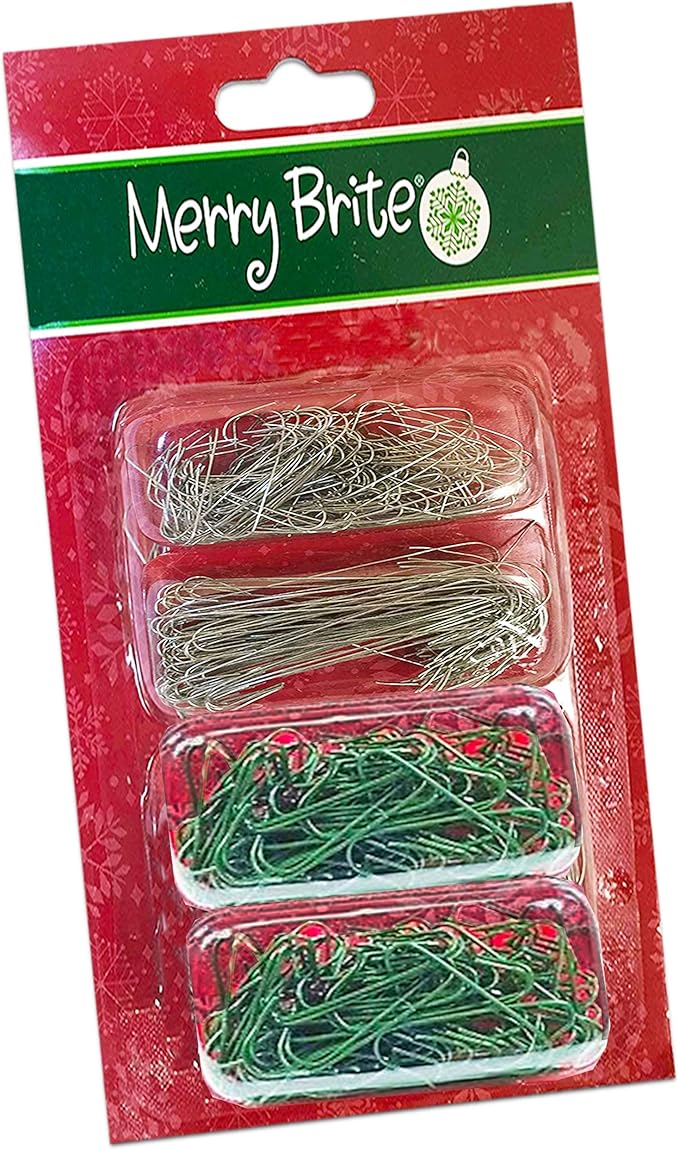 Merry Brite Christmas Ornament Hooks Hangers Bulk Pack