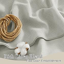 RYB HOME Window Topper Curtains - Linen Sheer