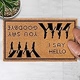 MAINEVENT I Say Hello You Say Goodbye Door Mat