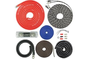 SoundBox PCK0, 0 Gauge Amp Kit Complete Amplifier Install Wiring Cables - 7500W