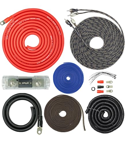 Audiotek 4 Gauge Amp Kit Amplifier Install Wiring 4 Ga Wire UP TO 4500W