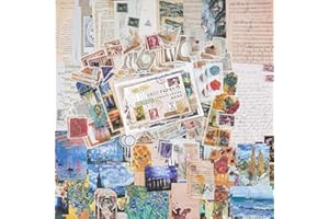 Vintage Scrapbooking Supplies, 200 Sheets of Scrapbook Paper Junk Journal Supplies Craft Kits for Bullet Journals Supplies Jo