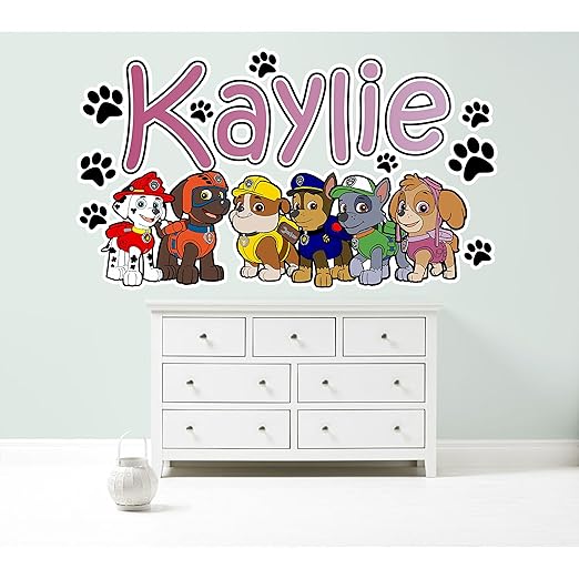 PAW Patrol Personalized Customized Children's Wall Sticker