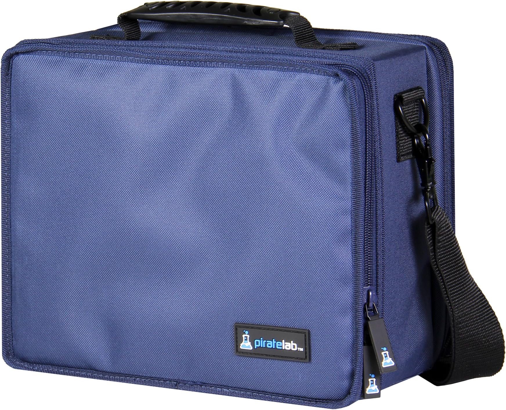 Pirate Lab Small Collectible Card Carrying Case - Navy (with Small Compartment Foam Tray)
