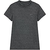 Guess Girls' Short Sleeve Rib Lurex T-Shirt