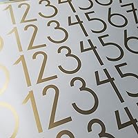 numbers inch mailbox vinyl gold address metallic die soft cut modern stickers sellers