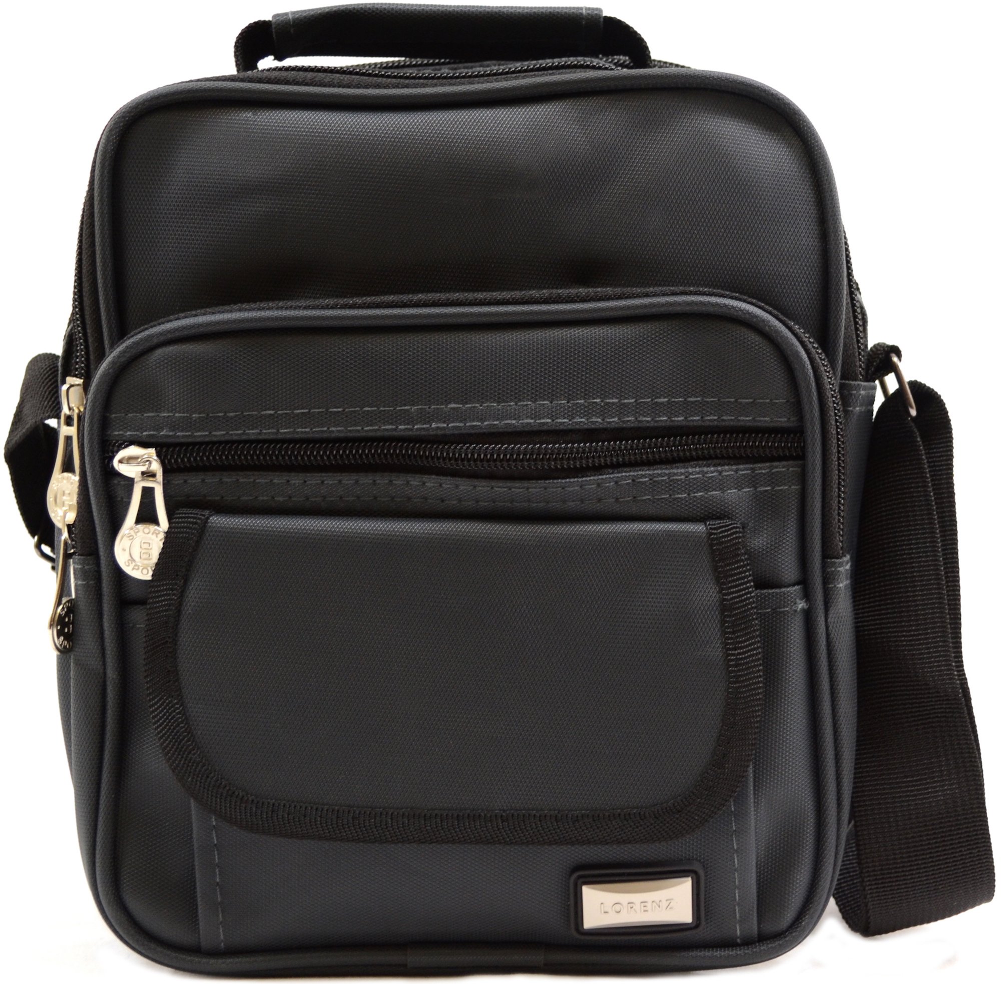 Mens/Ladies Smooth Canvas Style 'Small Messenger' Work/Travel Shoulder Bag - Grey