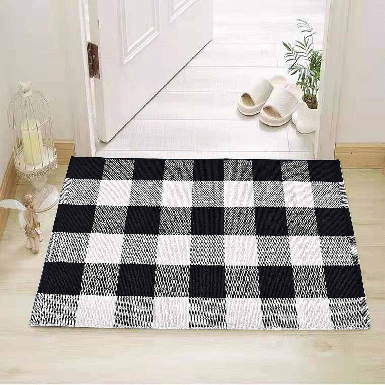 Black And White Buffalo Check Rugs Carpet Vidalondon