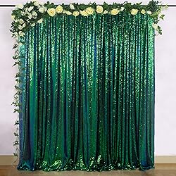 ShinyBeauty Iridescent Green Sequin Backdrop