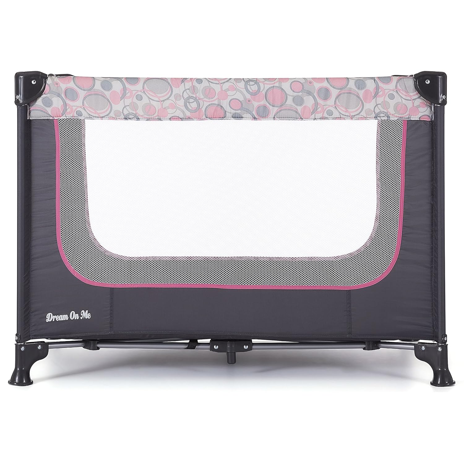 pink and grey playpen