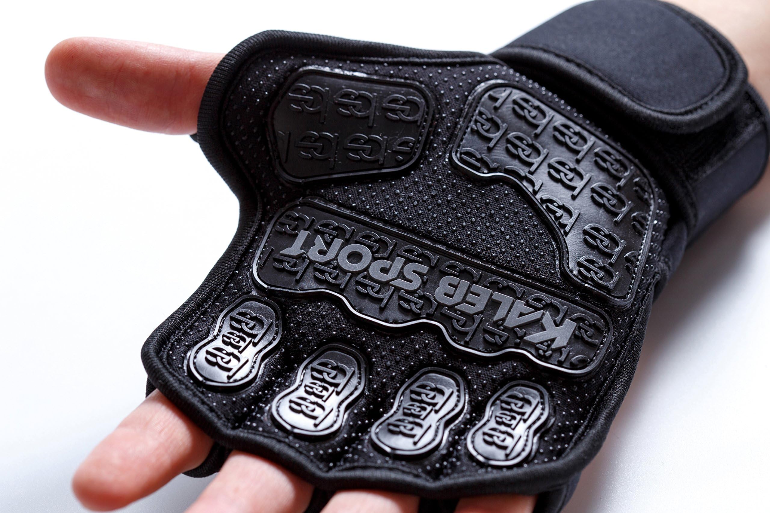 Improved Weight Lifting Gloves with Special Inserts for a Stronger Grip | Integrated Wrist Wraps | Full Palm Protection | Great for Pull-Ups, Cross-Training, Fitness & Powerlifting | Men & Women