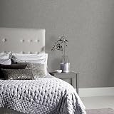 Arthouse Mid Grey Textured Linen Wallpaper - Subtle Lustre Finish view 5