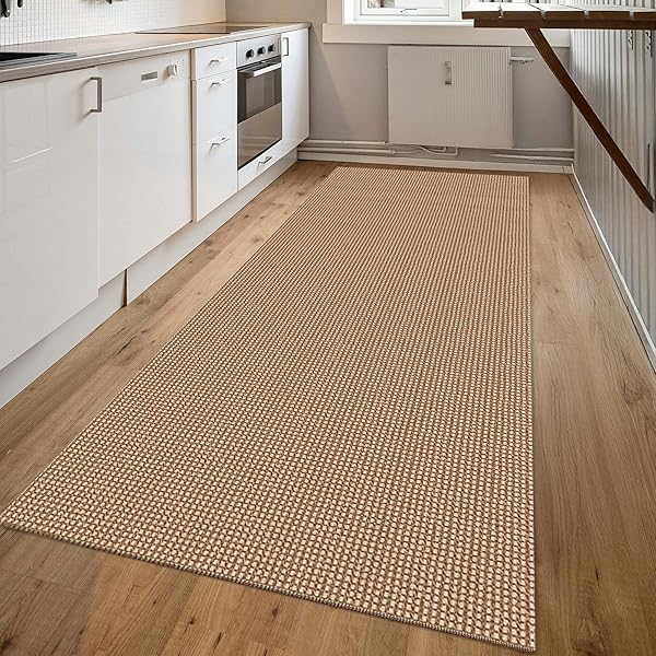 NATUREI KITCHEN RUNNER RUGS NON SLIP WASHABLE, 4X6...