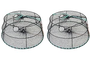 2-Pack of KUFA Sports Vinyl Coated Tower Style Prawn Trap (30"x20"x12"H, Mesh:1-1/8") CT78x2