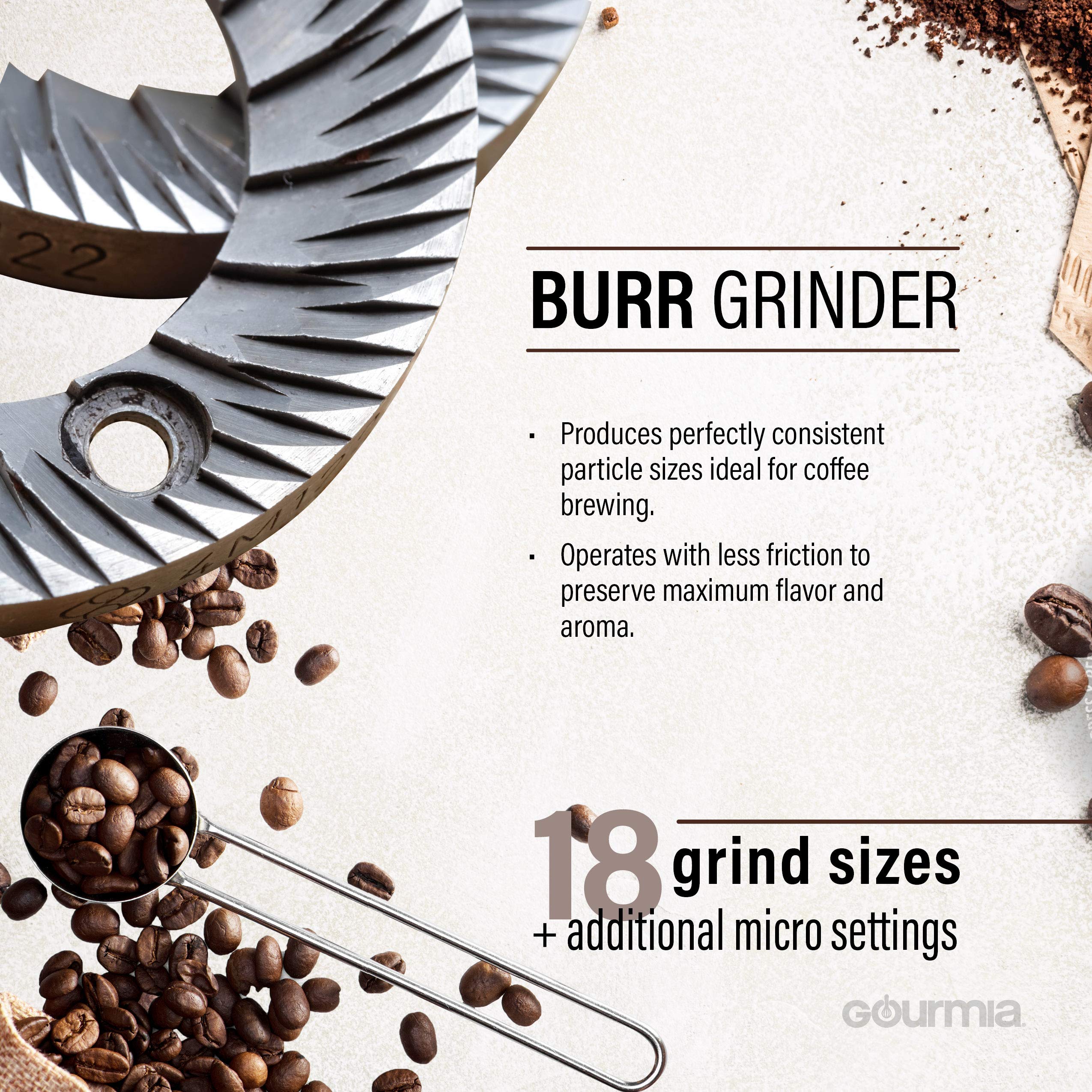 Gourmia GCG168 Electric Burr Coffee 