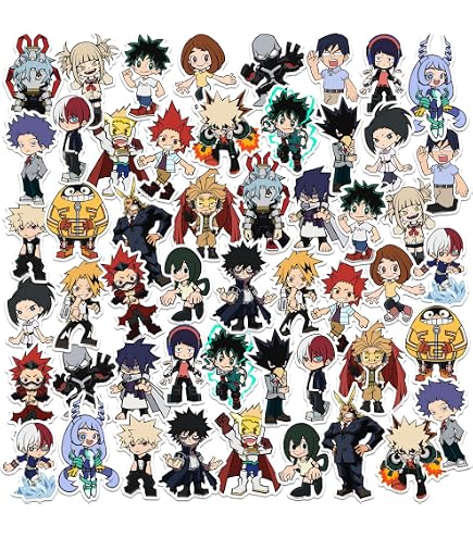 100 Autocollants My Hero Academia - Vinyle étanche, Pour Déco Laptop, Skate, Valise...