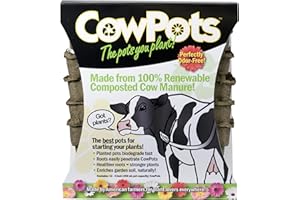 LIQUID FENCE CowPots 102 Square Cowpot, 4", 12-Pack, Brown