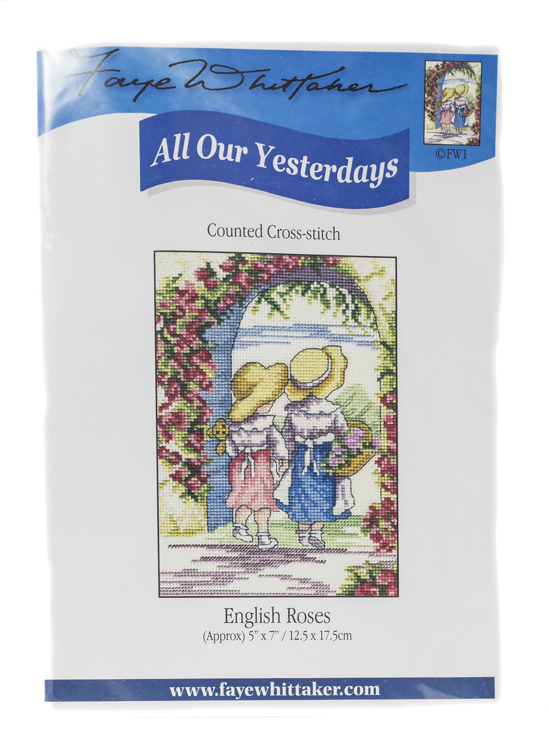 Faye Whittaker All Our Yesterdays English Roses (Cross Stitch Kit), range, Mixed, 25 x 15 x 2 cm