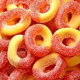 Peach Rings, Gummy Candy, Sweet &amp; Sour Candy - 11 Oz Pack | Sugar Coated, Soft Gummy Rings