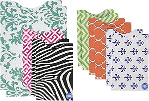 RFID SECURE Blocking Designer Sleeves Set with 10 Credit Card &amp; 2 Passport Protectors, Assorted
