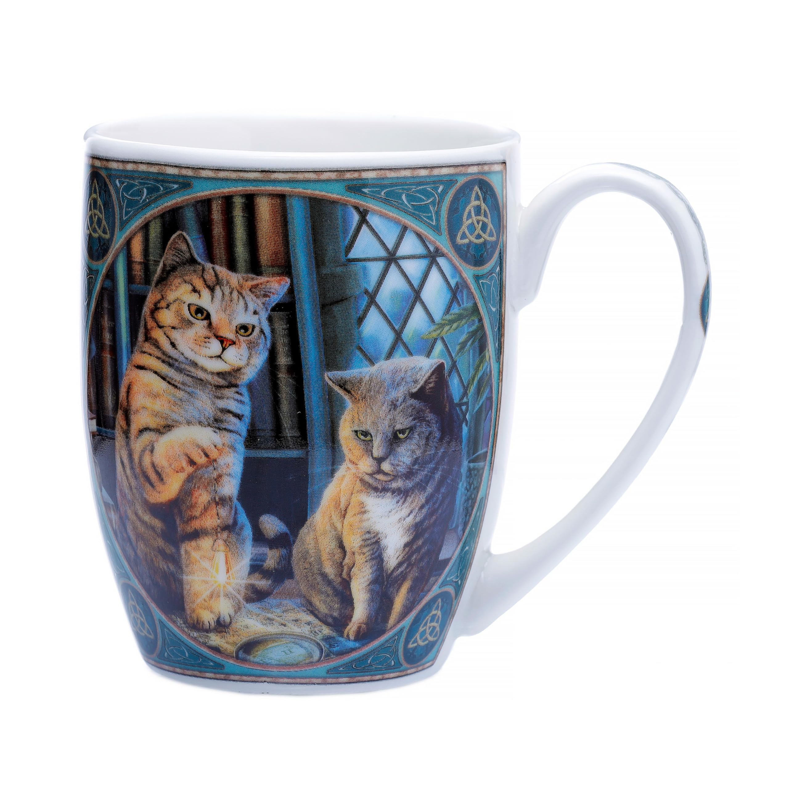 Puckator Lisa Parker Purrlock Holmes Cat Porcelain Mug - Funny Home Accessories - Cute Gifts for Girlfriend - Large Mugs for Men Women Hot Drinks - Cute Cups Presents - Secret Santa Gift - Cup Set