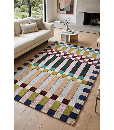Amazon.com: PB Rugs Flame Rug 55% Viscose, 45% Wool in Multi