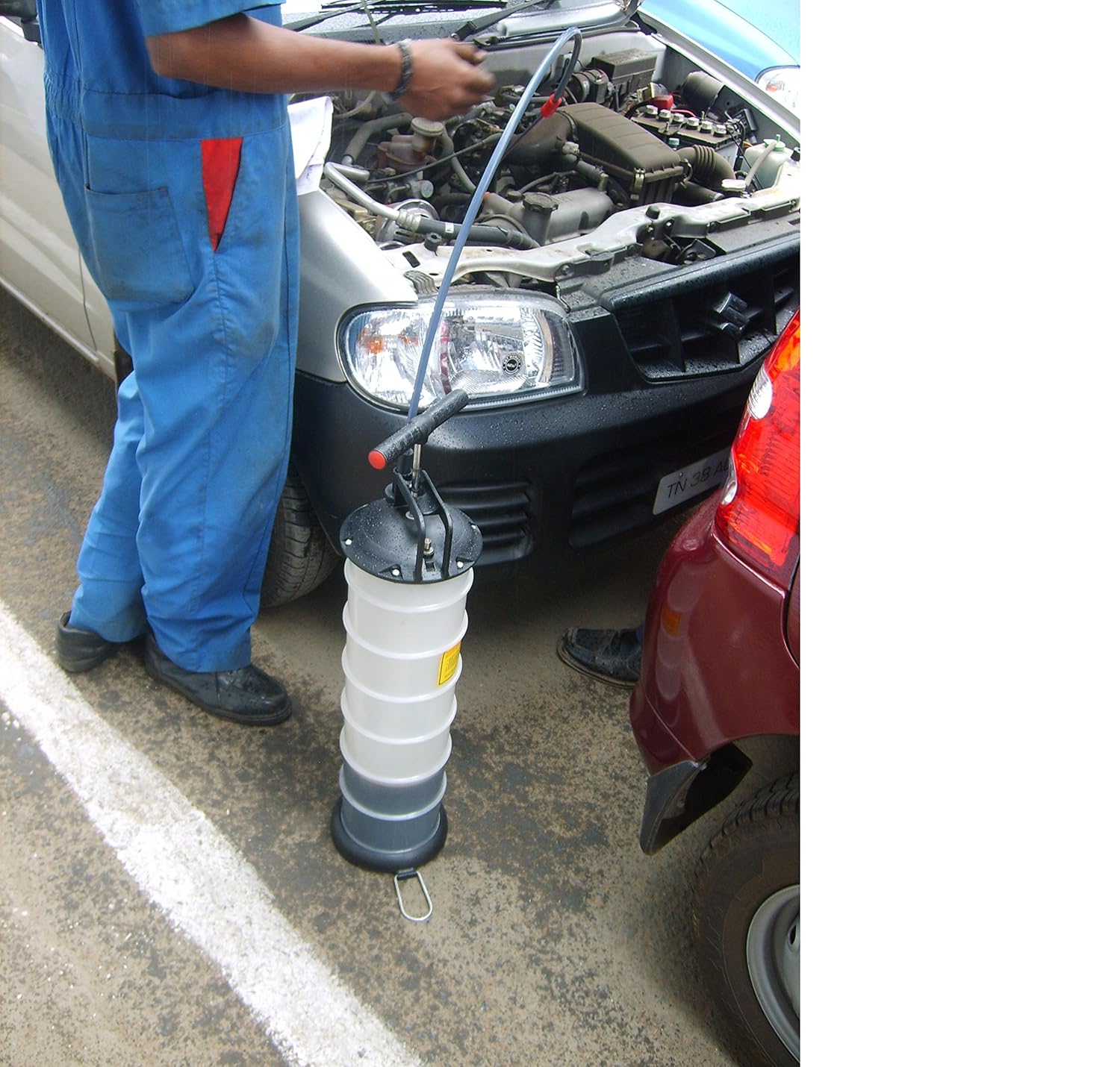 Fumoto oil drain valve on Honda generator GX160 engine Adventure Rider