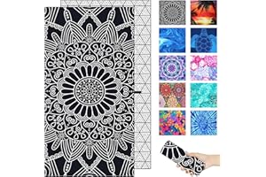 MARGELIFE Microfiber Beach Towel – Quick Dry Lightweight Sand Free Oversized Large Towel Accessories Travel Must Swim Pool Yoga Camping Summer Cruise Ship Essentials Cloud Compact Sandproof Gift Art Mandala