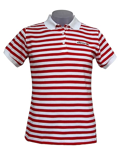 red and white striped polo shirt womens