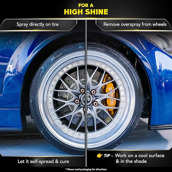 MEGUIAR’S HYBRID CERAMIC TIRE SHINE – LONG-LASTING SHINE THAT’S DURABLE & WATER-RESISTANT HYBRID CERAMIC TECHNOLOGY – 16 OZ SPRAY