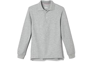French Toast Pique Polo School Uniform Shirt with Long Sleeves for Boys and Girls