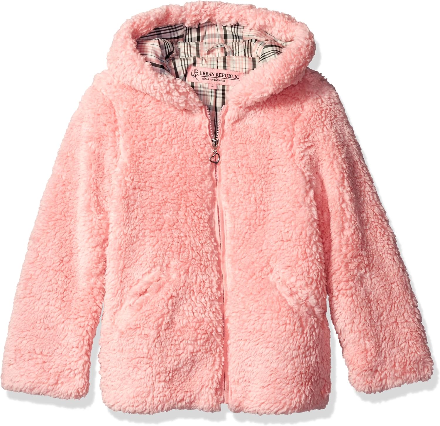 Urban Republic Girls' Little Woobie Sherpa Hooded Jacket