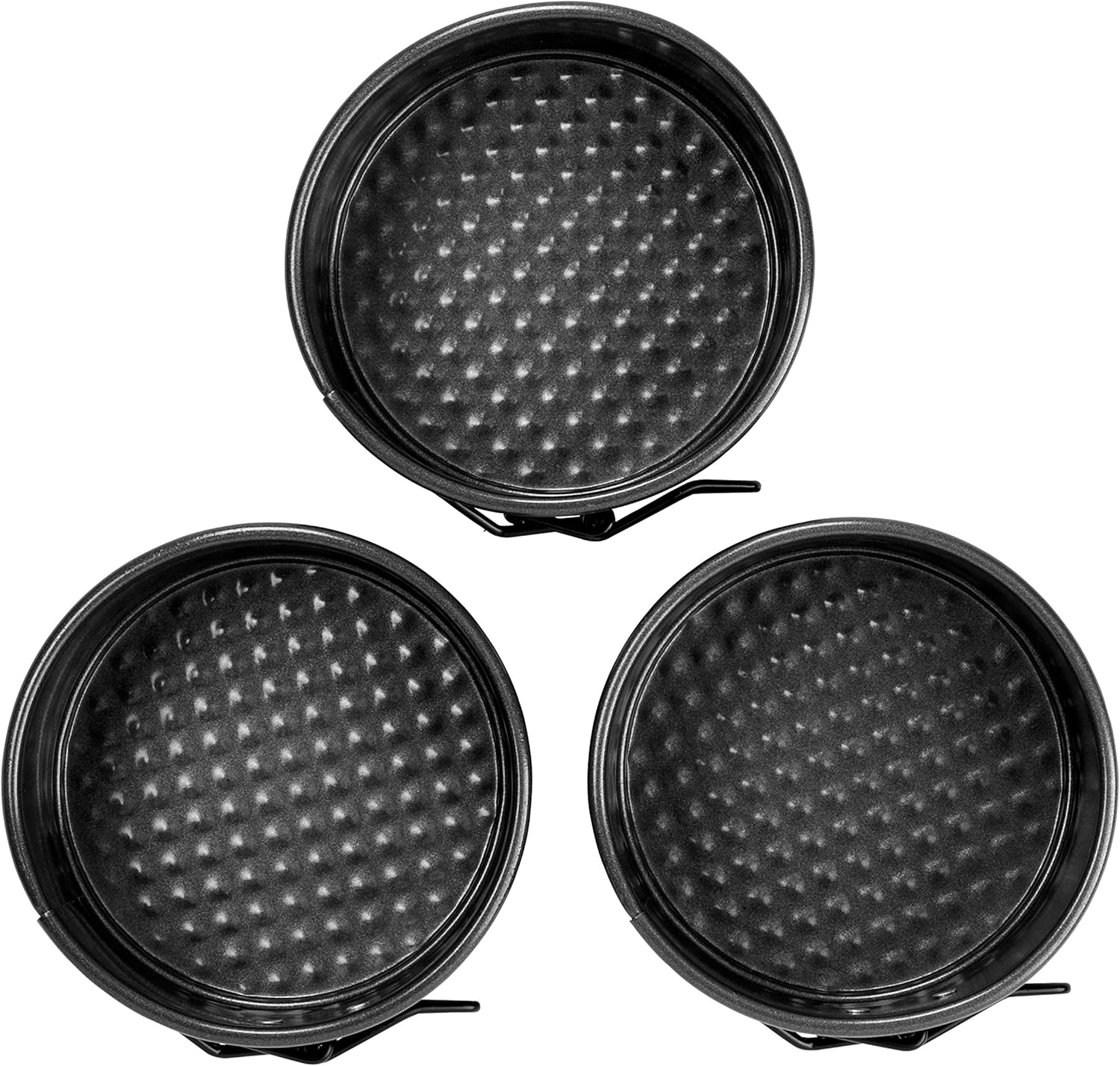 Wilton 4-Inch Mini Springform Pans for Mini Cheesecakes, Pizzas and Quiches, Durable Non-Stick Surface, Set 3-Piece: Springform Cake Pans: Kitchen & Dining