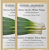 Tokyo Long White Green Onions Seeds (Approx. 1300 Seeds – 5 g) | Fresh & Flavorful Bunching Scallions for Culinary Gardens | 