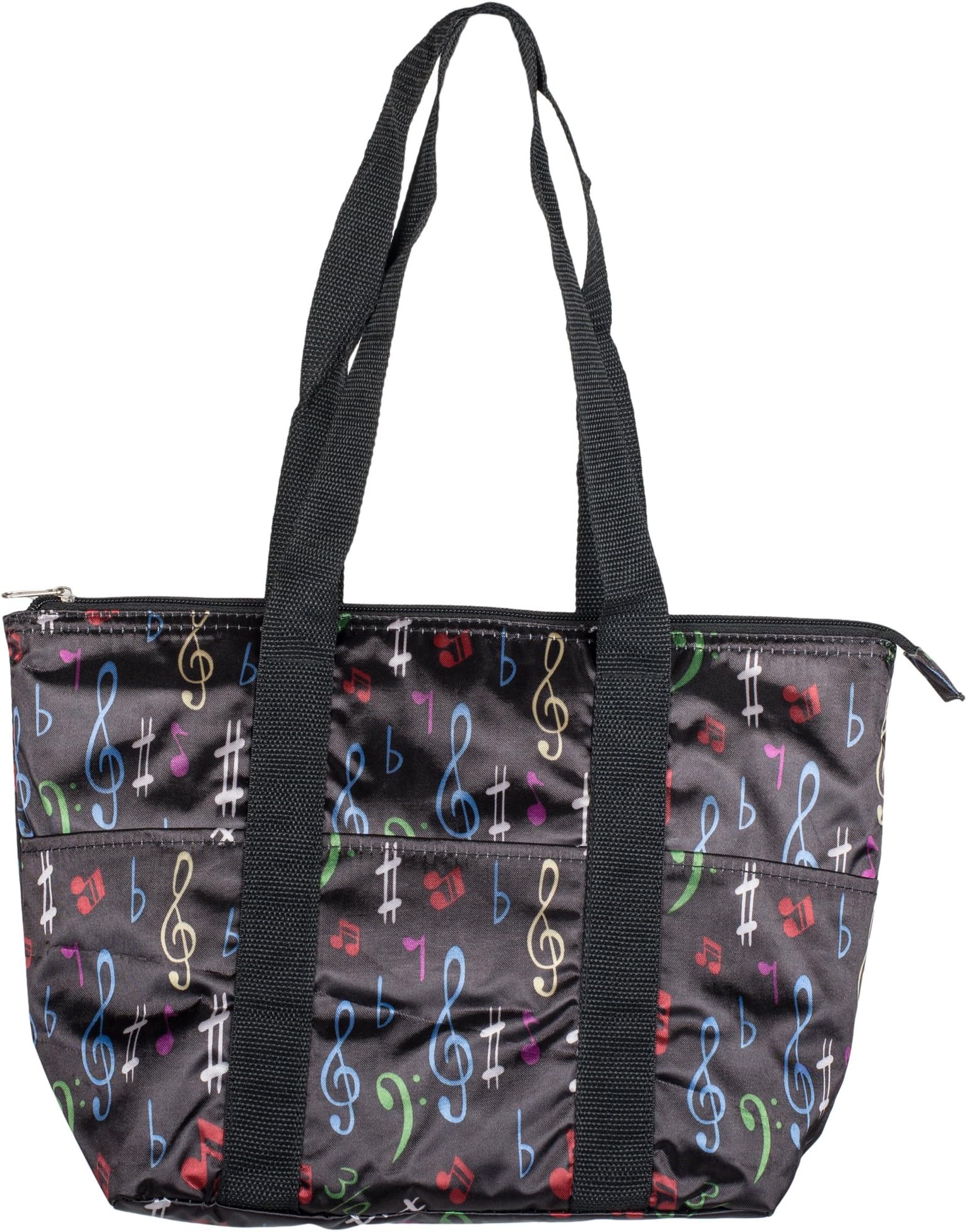 Musical Notes Design Polyester 10 inch Shoulder Strap Insulated Lunch Tote