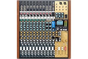 Tascam Model 16 All-In-One 16-track Mixing and Recording Studio, Analog Mixer, Digital Recorder, USB Audio Interface