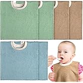 Foaincore 6 Pcs Pullover Baby Bibs Cotton Terry Toddler Absorbent Infant for Feeding and Drooling Towel Bib (Fresh Color)