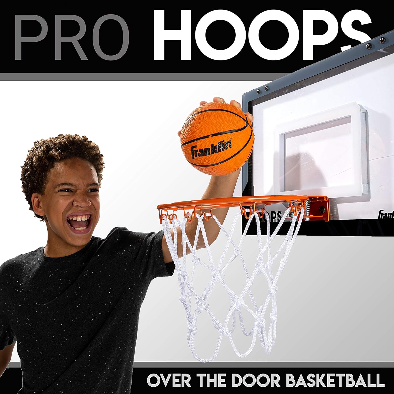 Franklin Sports 54132X Over The Door Mini Basketball Hoop - Slam Dunk Approved - Shatter Resistant - Accessories Included : Sports & Outdoors