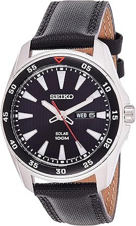 Seiko SNE393P2 - Reloj Analógico de Cuarzo para Hombre con Correa de Tela